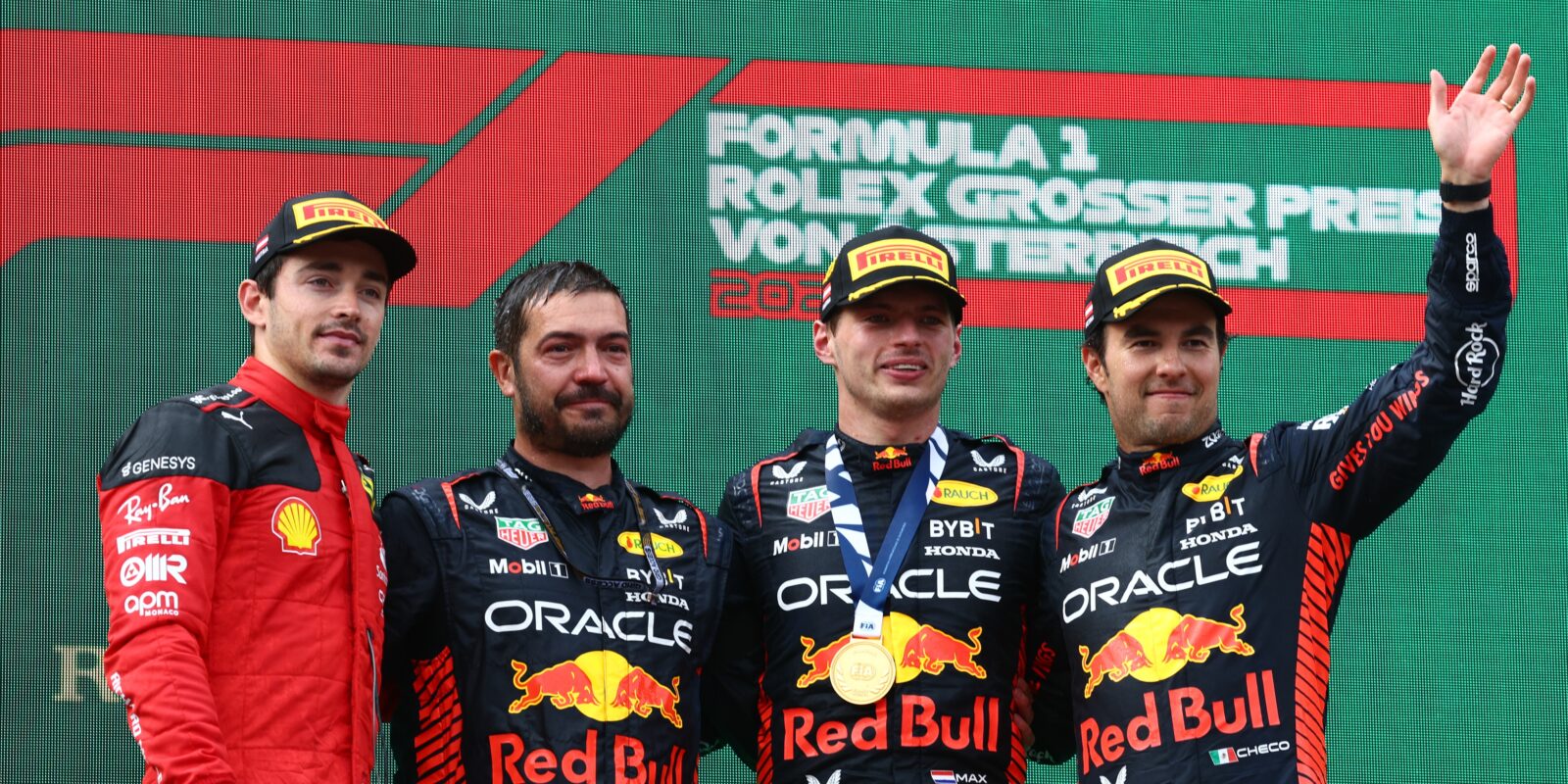 Verstappen, Leclerc a Pérez o Velké ceně Rakouska