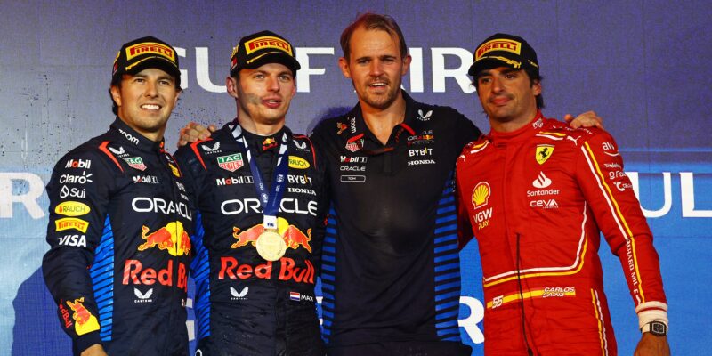 Verstappen, Pérez a Sainz o Velké ceně Bahrajnu