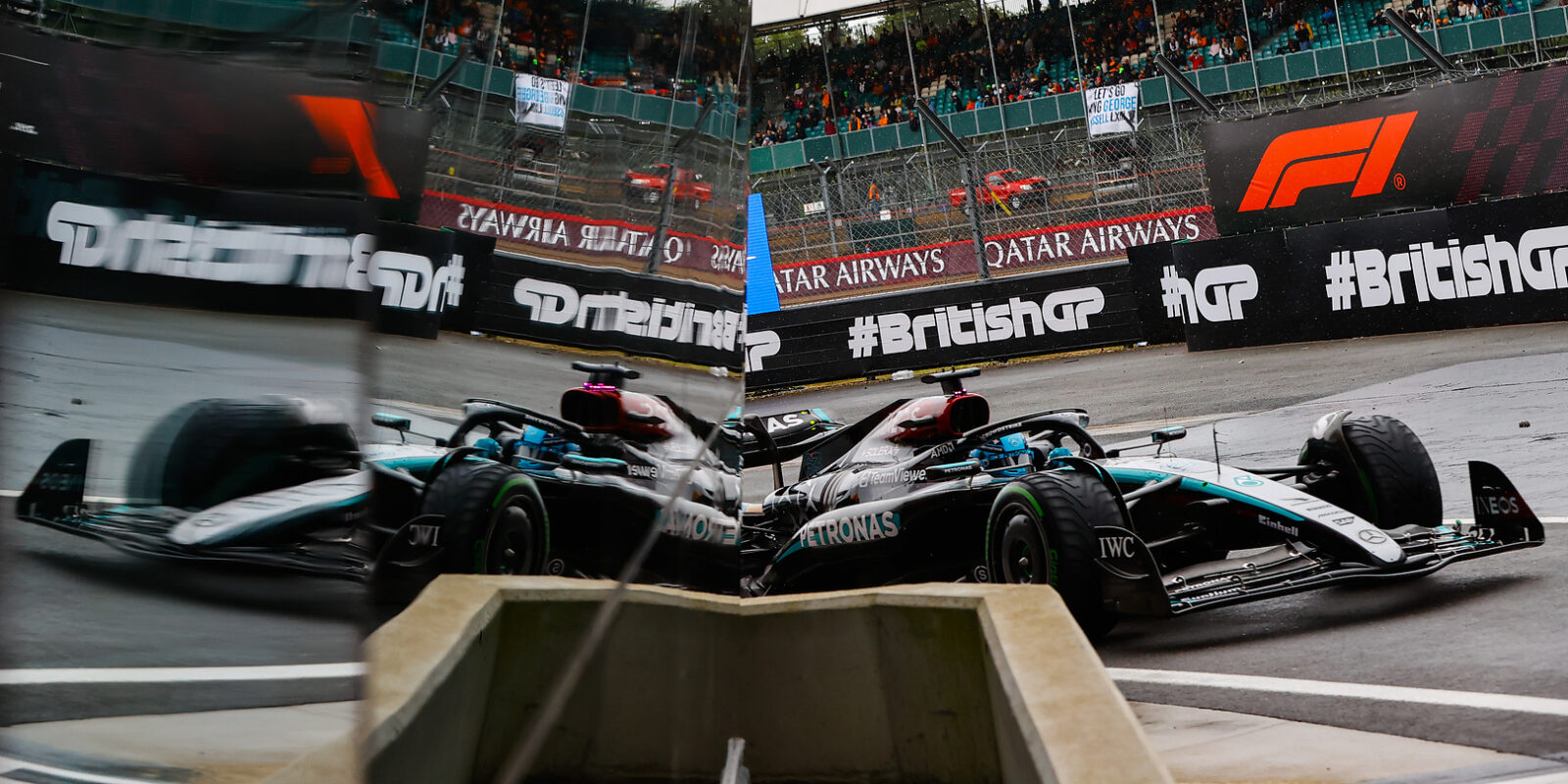 Mercedes získal první řadu v kvalifikaci na Silverstonu