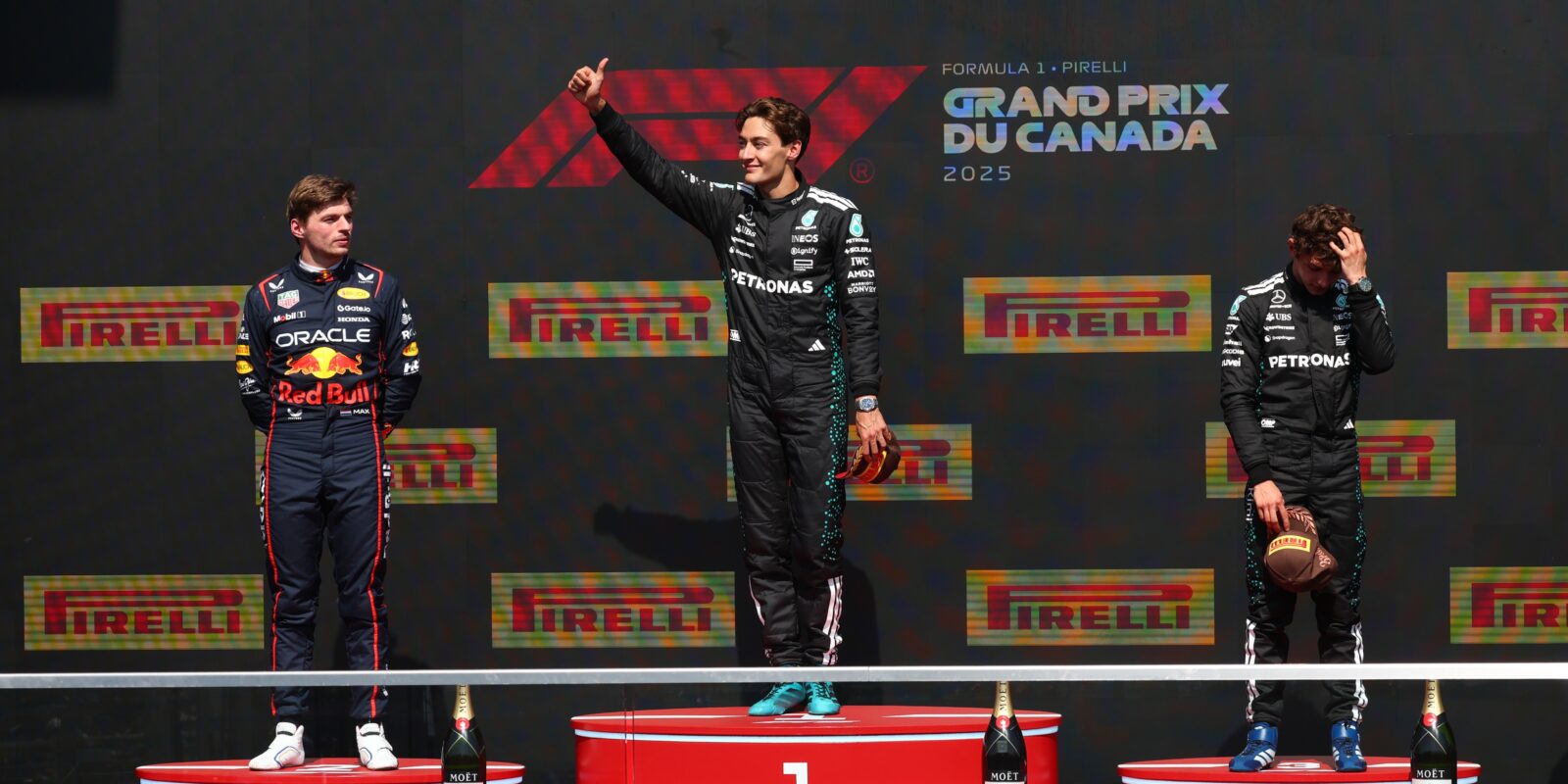 Russell, Verstappen a Antonelli o VC Kanady
