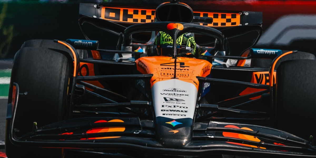 Lando Norris během kvalifikace na VC Mexika 2025.