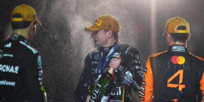 Verstappen, Norris a Russell o Velké ceně Las Vegas