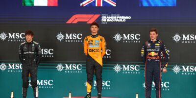 Vyjádření nejlepší trojice dnešního závodu na Interlagosu