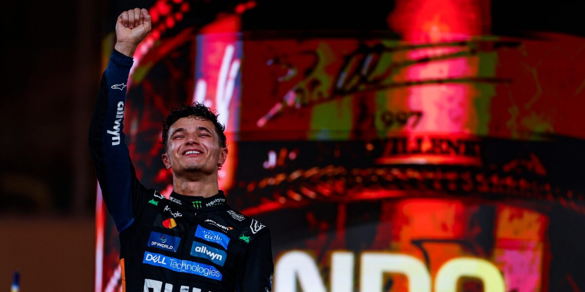 Lando Norris slaví svůj první titul mistra světa.